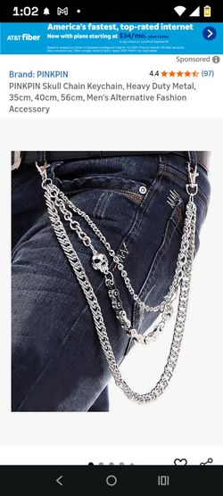 ($10) Pink pin Skull Chain