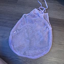 Lavender Tote Crochet Shoulder Bag
