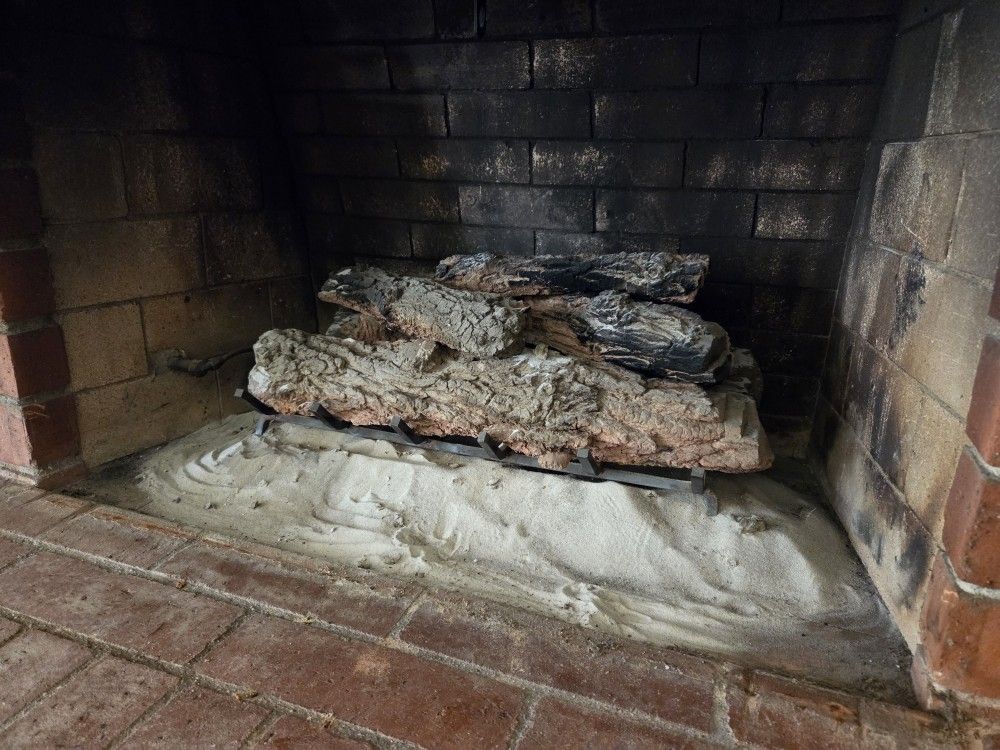 MUST GO Estate Sale - Fireplace Gas Log and Grate Set