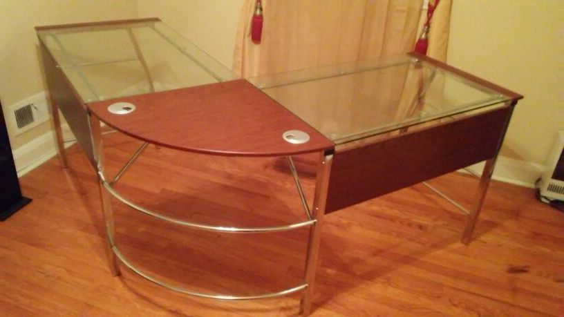 Glass desk