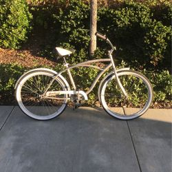 26” Huffy Cranbrook Men’s Light Silver Beach Cruiser 