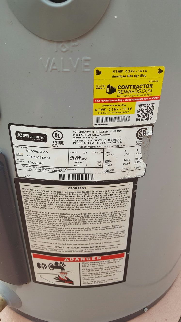 American Proline 28 Gallon Water Heater in Excellent Condition for Sale in Pembroke Pines, FL