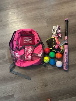 Rawlings Girls Youth Baseball/Softball Bundle Set