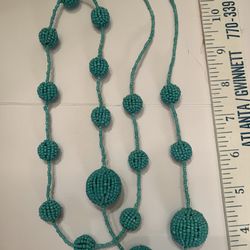 Turquoise Coldwater Creek Bead Necklace 