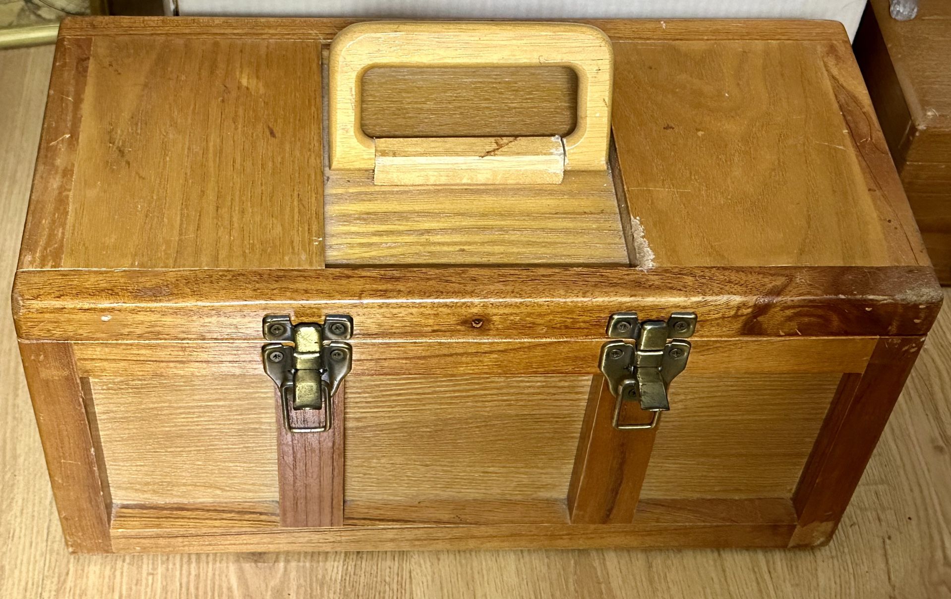 Wooden Tool, Tackle Or Hobby Box