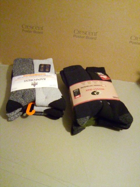 6 Pack Of Men Socks Shoe Sizes 6 -12 $12 Each Pack