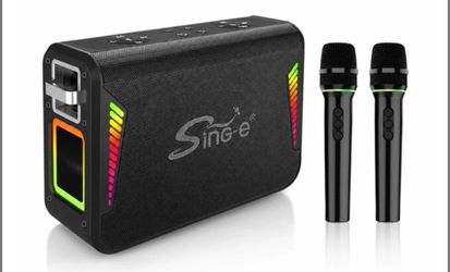 Sing-e Portable Karaoke Bluetooth Speaker with Wireless Microphone