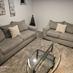Nice Gray Sofa And Loveseat 