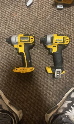 2 Dewalt 1/4” Cordless Impact Drives