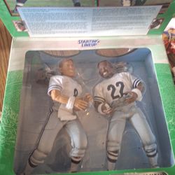 Starting Lineup 12 Inch 1997 Edition Dallas Cowboys  Emmitt Smith & Troy Aikman 
