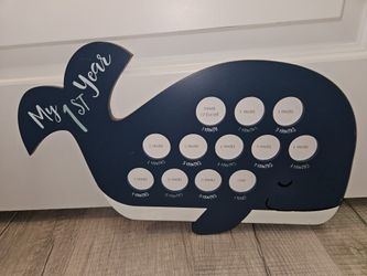 My First Year Whale Hanging Frame
