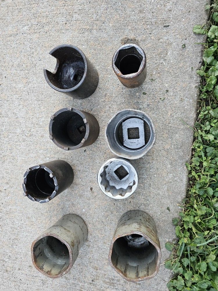 MIX LOTS OF 8 , SNAP ON, Mac, Corwall, Atc- Axle Nut Socket,see Pics