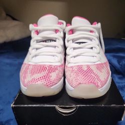 JORDAN 11 RETRO LOW Pink Snakeskin Shoes  