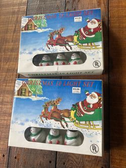 Vintage Snowman Christmas String Lights