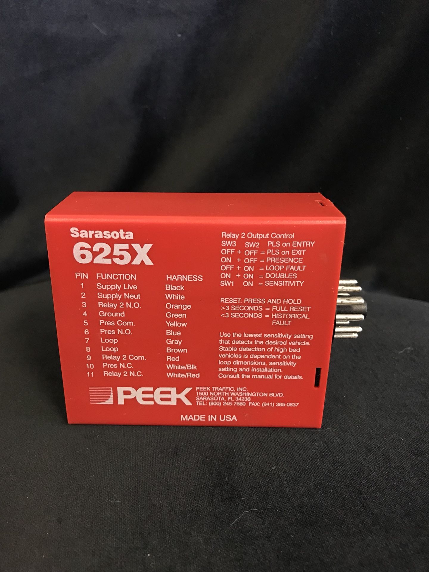 Sarasota 625x 24VAC Peek Vehicle Loop Detector
