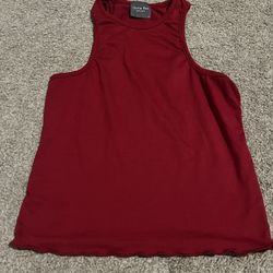 Women’s Burgundy Halter Neck Crop Top