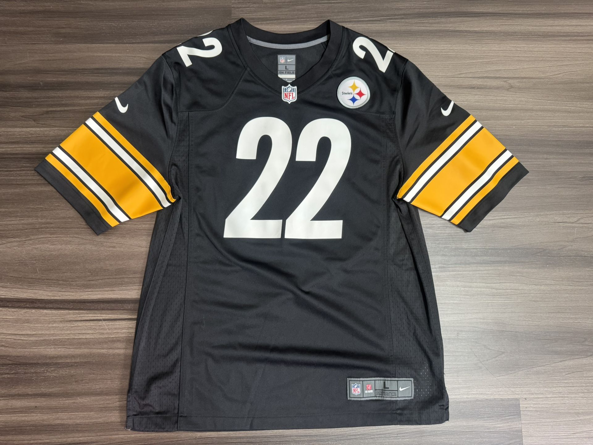 Nike On Field Najee Harris #22 Pittsburgh Steelers NFL Game Home Jersey Men’s Large