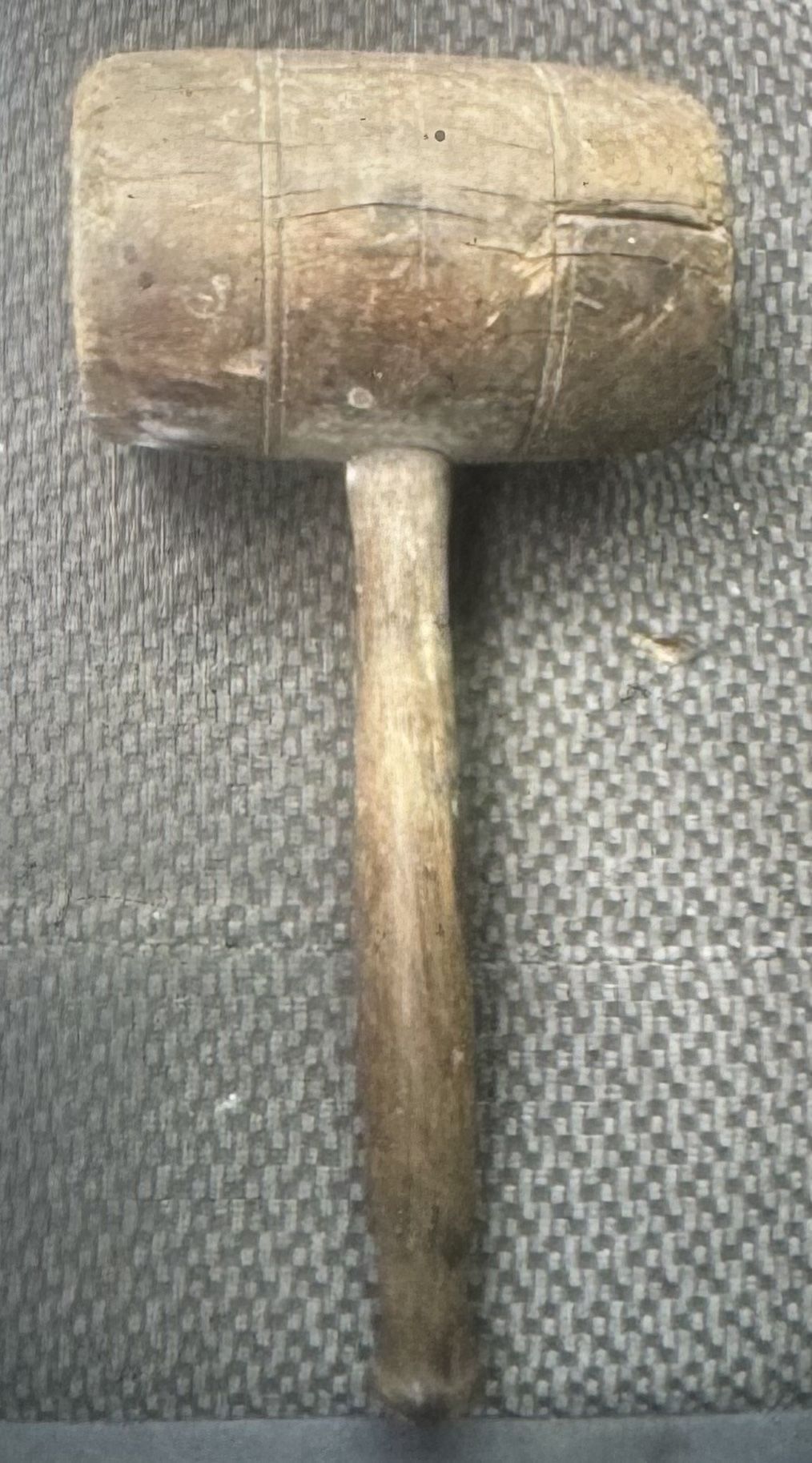 Vintage Wood Ship Mallet Hammer 6x13 inches
