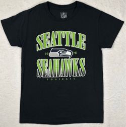 NFL Seattle Seahawks T-Shirt Black Green Graphic Logo 100% Cotton Men’s/Women’s S
