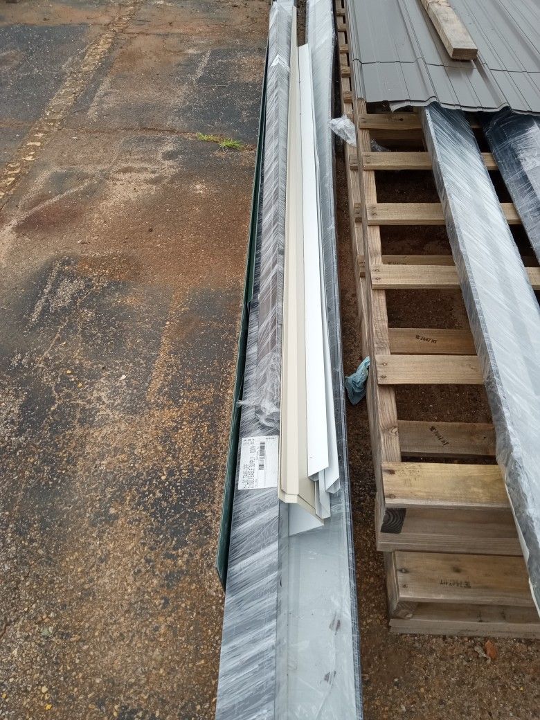 New Metal Roofing. Ridge Vents Drip Edge Different Colors