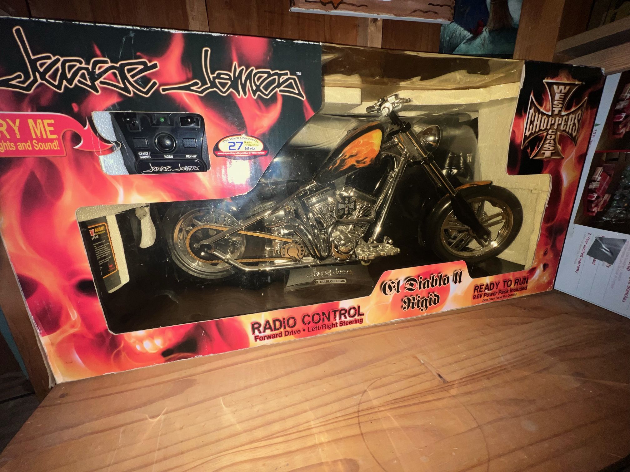 Jesse James West Coast Choppers El Diablo II Rigid RC Motorcycle 27MHz NIB