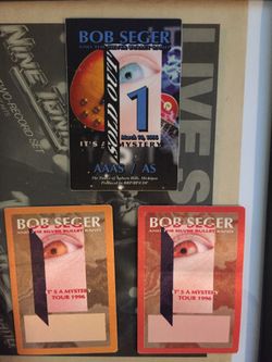 Bob Seger it's a Mystery Tour 1996 backstage passes March 10th sold out unused rare vintage