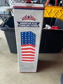 American Flag Tumbling Towers Game