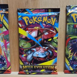 Pokemon Trading Card Unopened Booster Packs x3