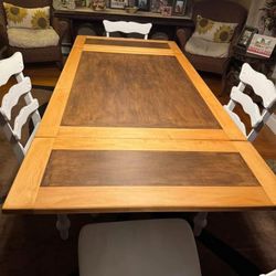 Table Solid Maple & 4 old  Over 100 Yrs Old