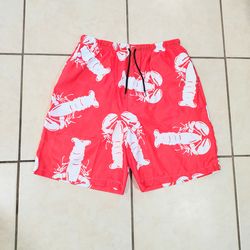 Mens Lobster Print Graphic Shorts