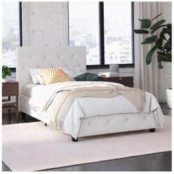 Platform Bed, Twin, White