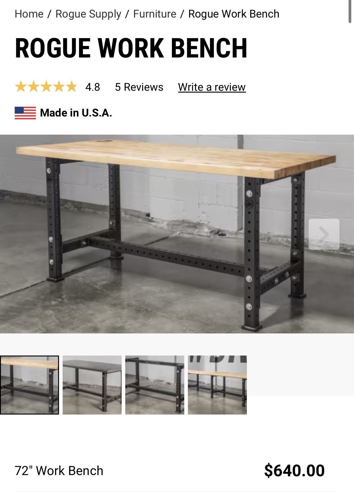 Rogue Table Rogue Fitness Work Table for Sale in West Palm Beach, FL - OfferUp