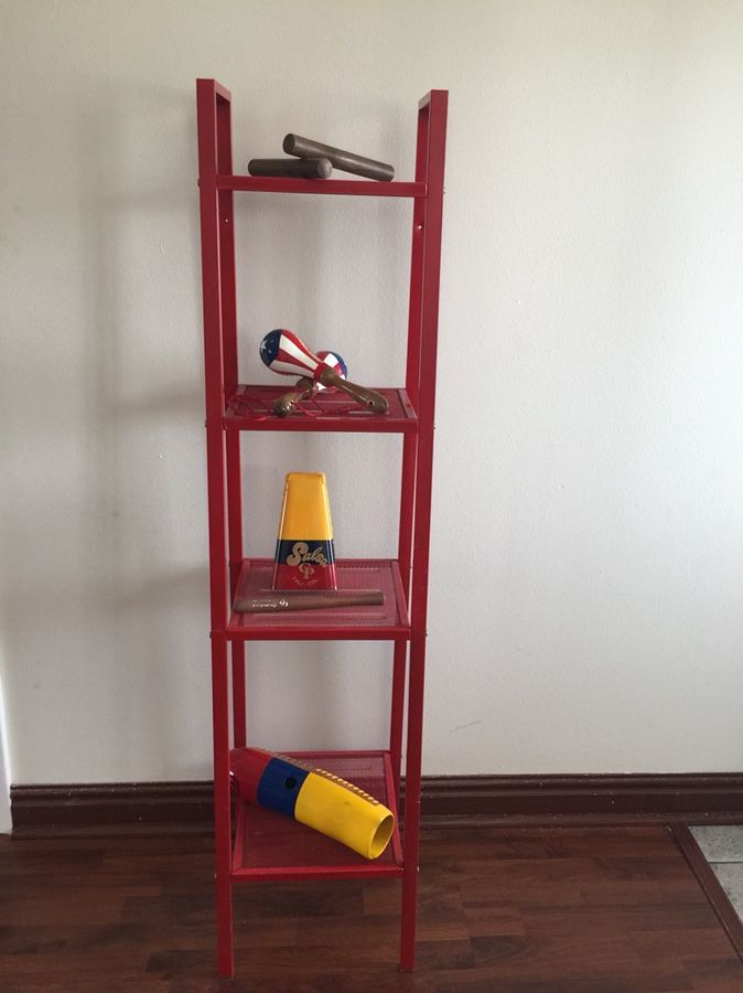 Contemporary Red Shelved can be used for book stand