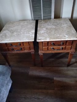 Marble night stand set