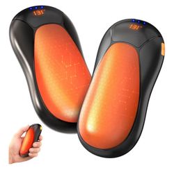 Rechargeable Hand Warmers 2 Pack - 8000mAh Electric Hand Warmers, Instant 2s Heating, 3 Heat Levels with Digital Display, Safe Gift for Men & Women – 