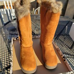 Faux Fur Trimmed Winter Boots