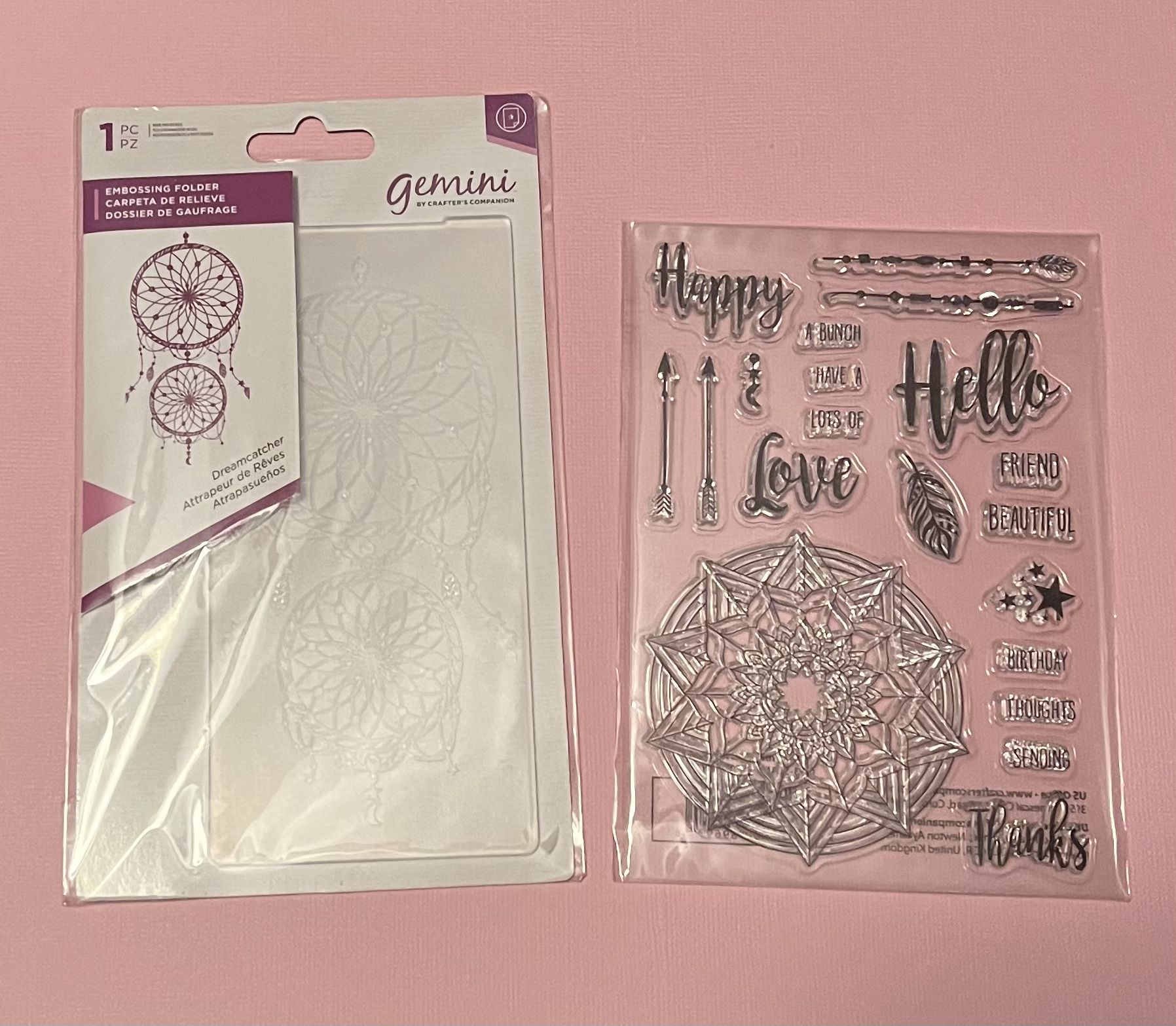 Name Brand Dreamcatcher Stamps & Embossing Folder Set