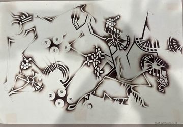 Original Colored Pencil Drawing 16” X 20”, by  Brett Wallerstein, MFA , Signed 