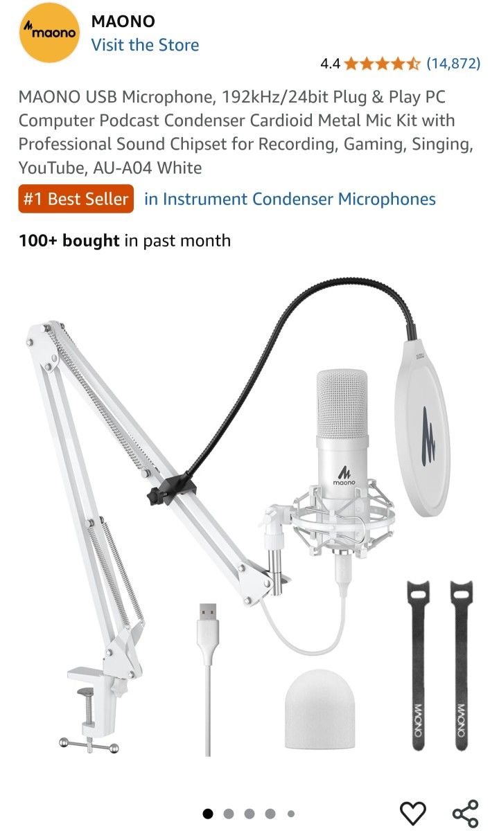 Microphone Podcast UsBC Port
