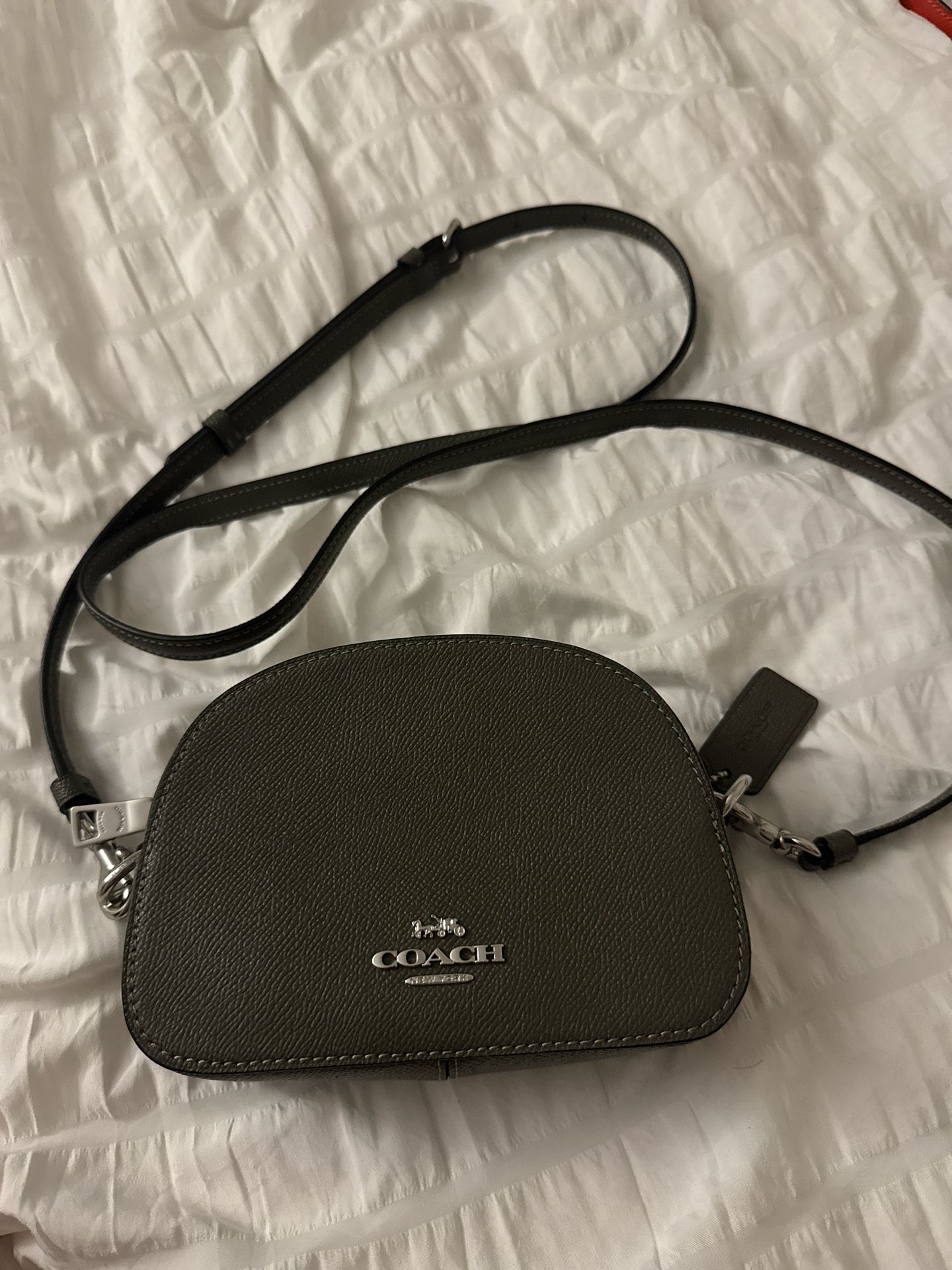 Dark Olive Coach Crossbody Mini