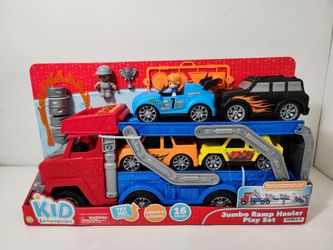 Kid Connection Jumbo Ramp Hauler Play Set, 16 Pieces