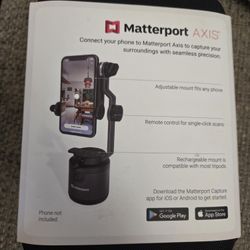 Matterport Axis Gimbal Stabilizer for Smartphone Camera - Motorized Rotating Mount for Professional 3D 360 Photo Scans for iPhone and Android Phones