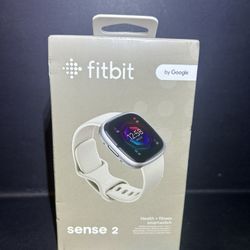Fitbit Sense 2 Advanced Health and Fitness Smartwatch with Tools to Manage Stress and Sleep, ECG App, SpO2, 24/7 Heart Rate and GPS, Lunar White/Plati