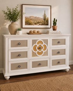 Beautiful White 9-Drawer Dresser – Perfect for a Teen Bedroom | Solid, Stylish & Spacious