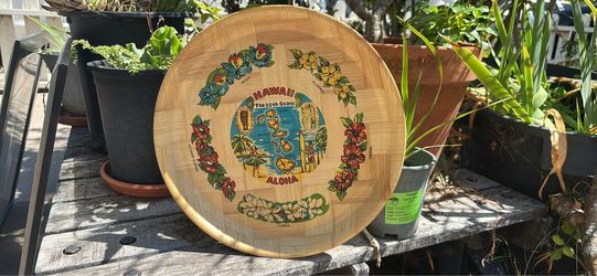 Hawaii Souvenir Bamboo Tray