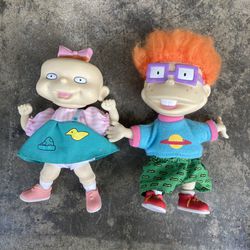 1997 Nickelodeon Rugrats Lil & Chuckie Doll 4" tall Vintage