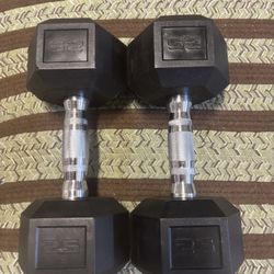 2-25lb Coated Hex Head Dumbbells 