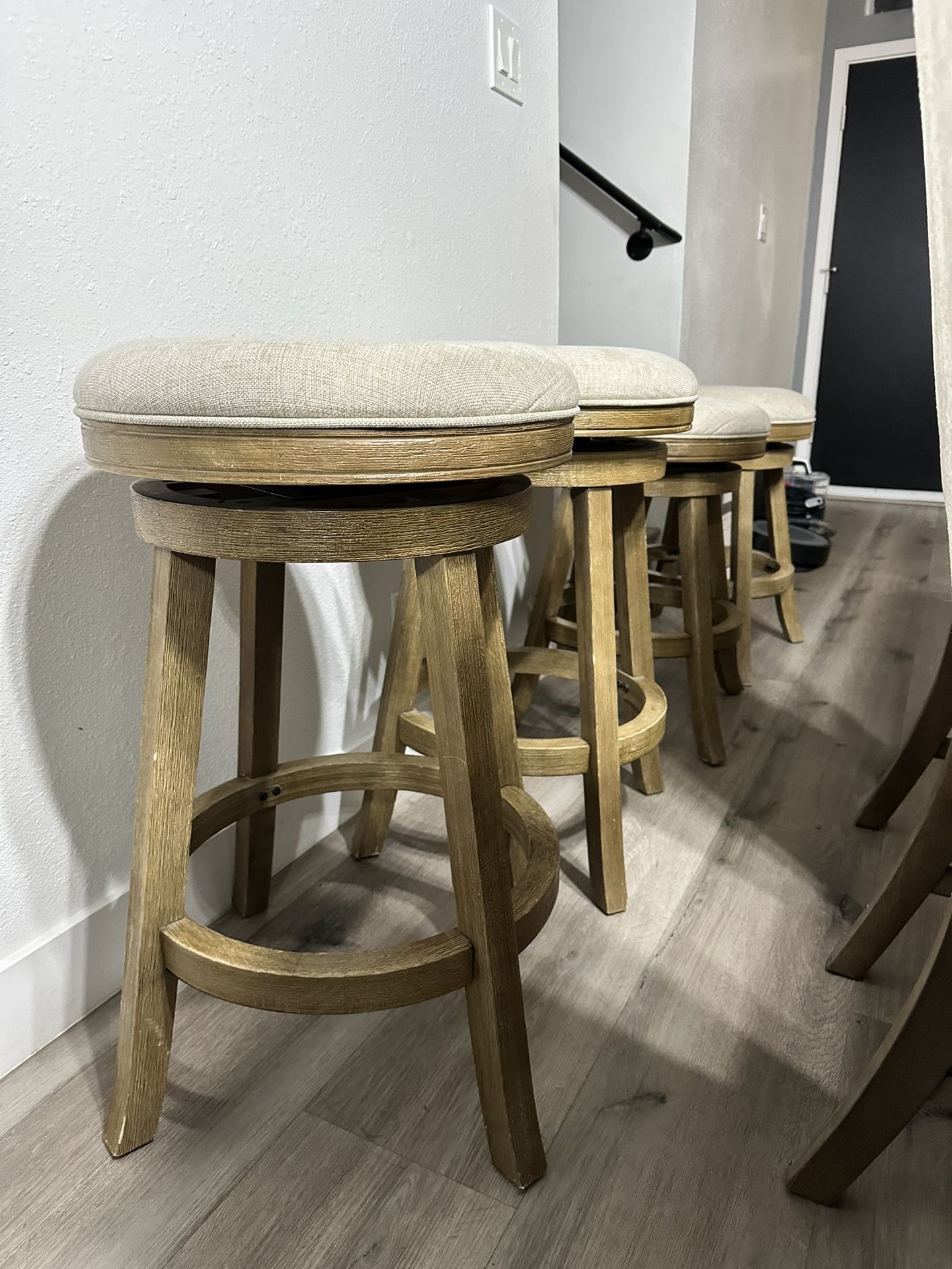 4 Upholstered Stools 