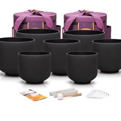 Topfund Black Singing Bowls 