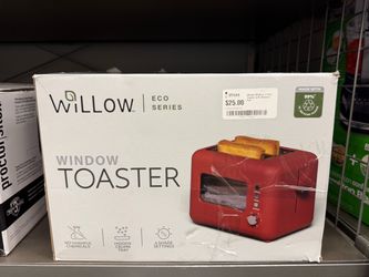 Willow Kitchen 2 Slice Toaster with Window Red